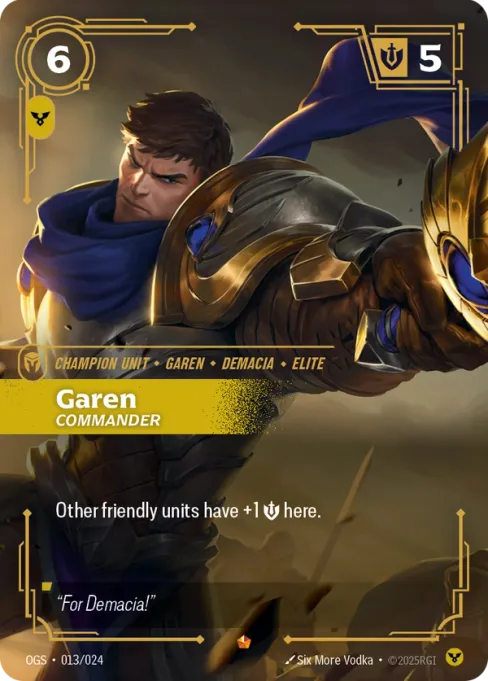 Garen, Commander