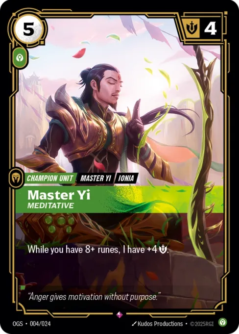 Master Yi, Meditative