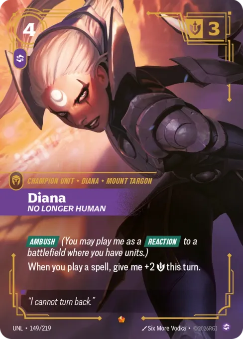 Diana, No Longer Human