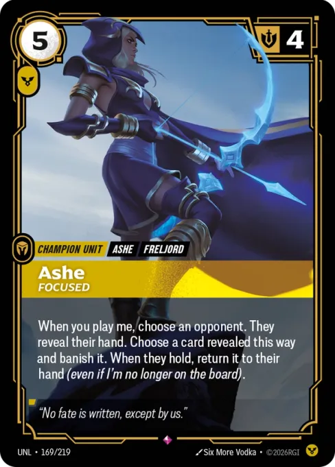 Ashe, Focused