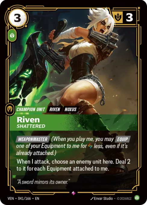 Riven, Shattered