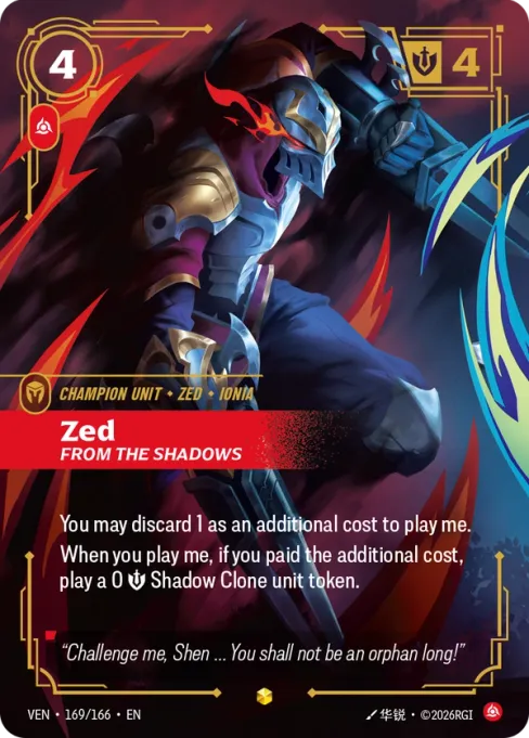 Zed, From the Shadows