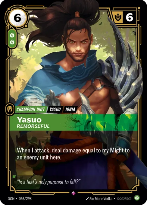Yasuo, Remorseful