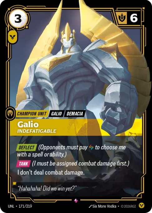 Galio, Indefatigable